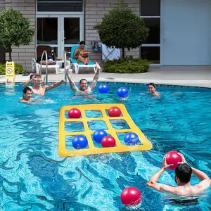 1set Pool Toy Game Set, Inflatable Pool Toys with 10 Balls, Suitable for Adults, 2-10 Players, Fun Water Games for Summer