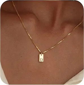 【Valentine's Day Gifts for Girlfriend】Initial Letter Necklace for Women, Letter Pendant Necklace for Women