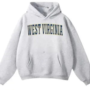 West Virginia Hoodie, Vintage College Style Sweatshirt with Bold Varsity Letter Print, Retro Athletic Pullover for Men and Women, Cozy Cotton Gift Top graphic cotton hoodie