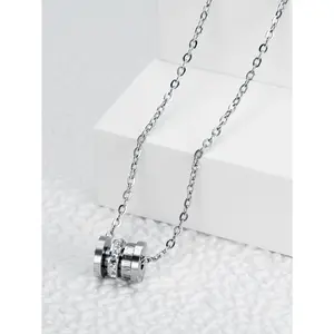 Roman Numeral Triple-ring Necklace, Luxury High-end Daily Necklace