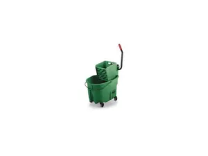 RUBBERMAID FG758888GRN WaveBrake Mop Bucket and Wringer,8.75 gal.,Green