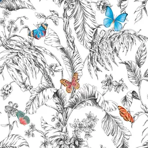 Butterfly Sketch Peel and Stick Wallpaper Roll