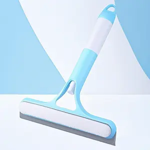 1 Pack Household 3-in-1 Glass Squeegee Watering Can Cleaning Tool with Double-Sided Brush & Scraper for Windows, Mirrors & Glass Surfaces