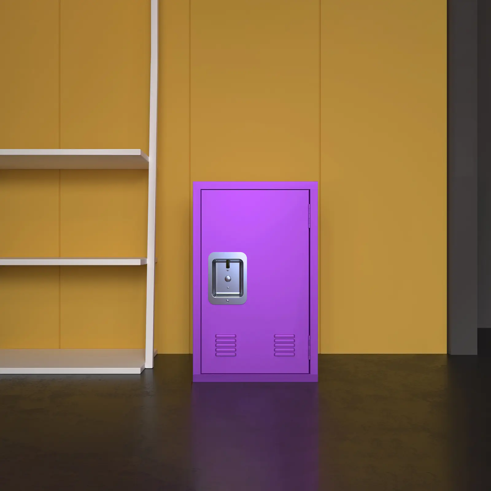 Dreamzon furniture 24" H Locker Storage Cabinet, Metal Locker Storage Cabinet with 1 Doors, Small Metal Locker,Lockable Storage Cabinet,for Employees,Office,Kids Locker - Assembly Required (Elegant Purple)