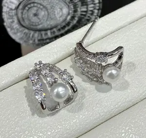 SR Pearl CO. Freshwater Pearl Stud Earring Women Everyday Party Wear Super Shine Women Gift