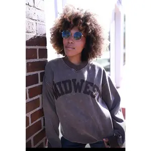 Brown Vneck Midwest Crewneck