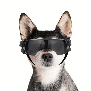 UV-Protective Dog Fashion Glasses • Adjustable Strap • Windproof & Dustproof Pet Eyewear • for Small Breeds • Black