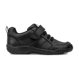 Pediped Justice Flex Black Sneakers for Everyday Wear & School - Comfortable & Durable - Approved by the American Podiatric Medical Association