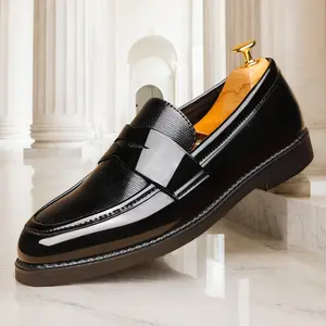 Men's casual and pointed-toe breathable Korean style, British style comfortable, light and simple men's loafers are suitable for daily commuting wear 8667
