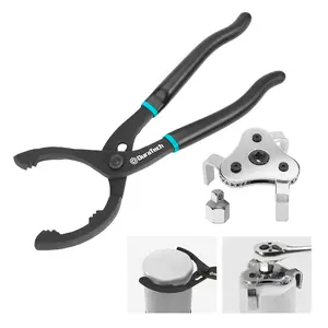 #SpringGlowUp DURATECH 2-Count 12 Inch Oil Filter Pliers & 3 Jaw Adjustable Oil Filter Removal Wrench, for Cars, Motorcycles and Trucks