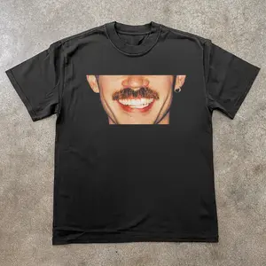 DOM DOLLA 'SMILE' HEAVYWEIGHT BLACK T-SHIRT