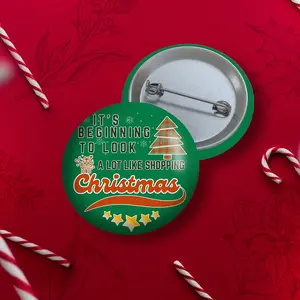 Festive Flair in a Square. Festive Christmas Pin Button. Designed and  Created by Claire4You Designers just for you. P14-D20