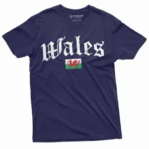 Wales T-shirt UK United Kingdom Wales Football T-shirt Patriotic Nationality Flag Mens Womens Tee Shirt