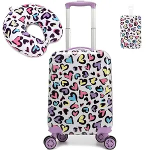 3-Piece Kids Rolling Suitcase Set  Make family travel a breeze! Ultra-lightweight and durable with a cozy matching neck pillow for comfy naps. Spacious enough for all their favorite outfits!