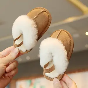 Cozy Fuzzy Girl Slippers - Soft Sole Non-Slip, Indoor Comfort |     Cute and warm, suitable for babies aged 0-1 |     choice for spring and autumn seasons, casual style, spring and autumn