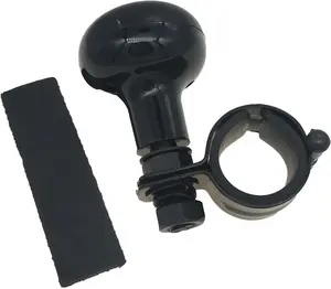 Steering wheel booster suicide knob steering wheel knob steering wheel spinner knob Universal steering wheel knob assist Steering wheel spinners come with thin and thick rubber rings(Black 1pack)