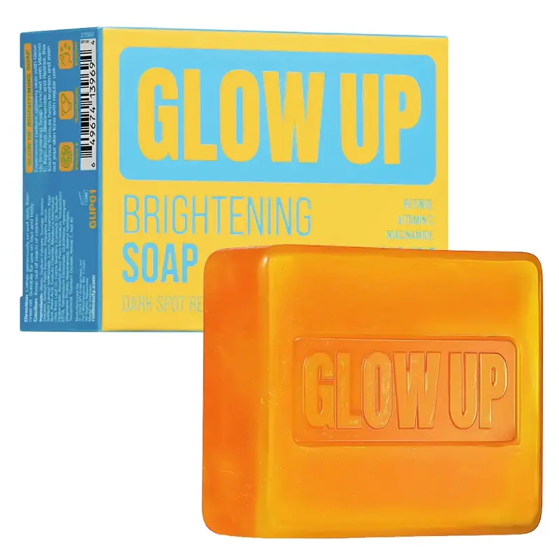 RED by KISS Glow Up Brightening Bar Soap Kojic Acid & Turmeric for Dark Spots