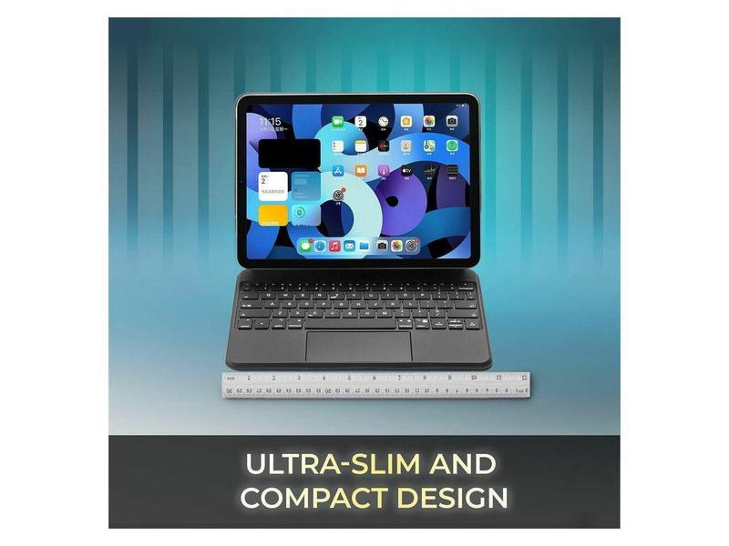 Adesso Portable Keyboard/Cover Case for 12.9" to 13" Apple iPad Pro (3rd Generation), iPad Pro (4th Generation), iPad Pro (5th Generation), iPad Pro (6th Generation), iPad Air 13 (2024) Tabl
