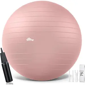 Yoga Ball – Anti-Burst Exercise Ball for Pregnancy, Office, Birthing, Stretching & Core Workout – Home Gym & Therapy
