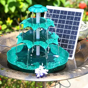 AISITIN 6.5W Solar Bird Bath Fountain with 3 Tiered Bird Bath Upgraded 2025, DIY Detachable Solar Water Fountain Pump with Fixed Equipment for Garden Decoration, Outdoor Bird Feeder