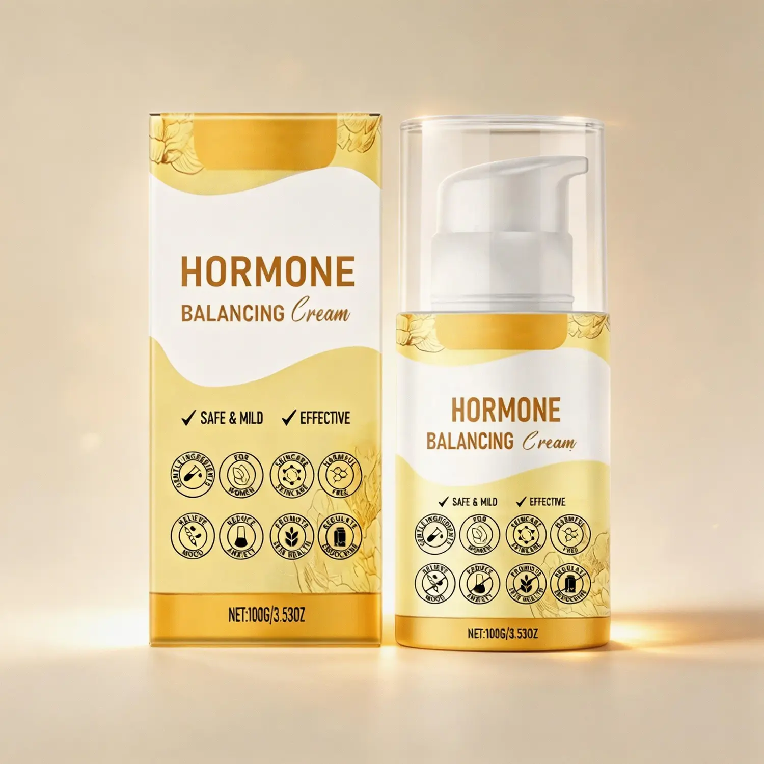 Hormone Balancing Cream for Women 100g – Advanced Natural Formula – Helps Balance Hormones Naturally – Relieves Menopause Symptoms, Hot Flashes, Night Sweats & Mood Swings – Safe & Mild Progesterone Cream – Daily Wellness Support