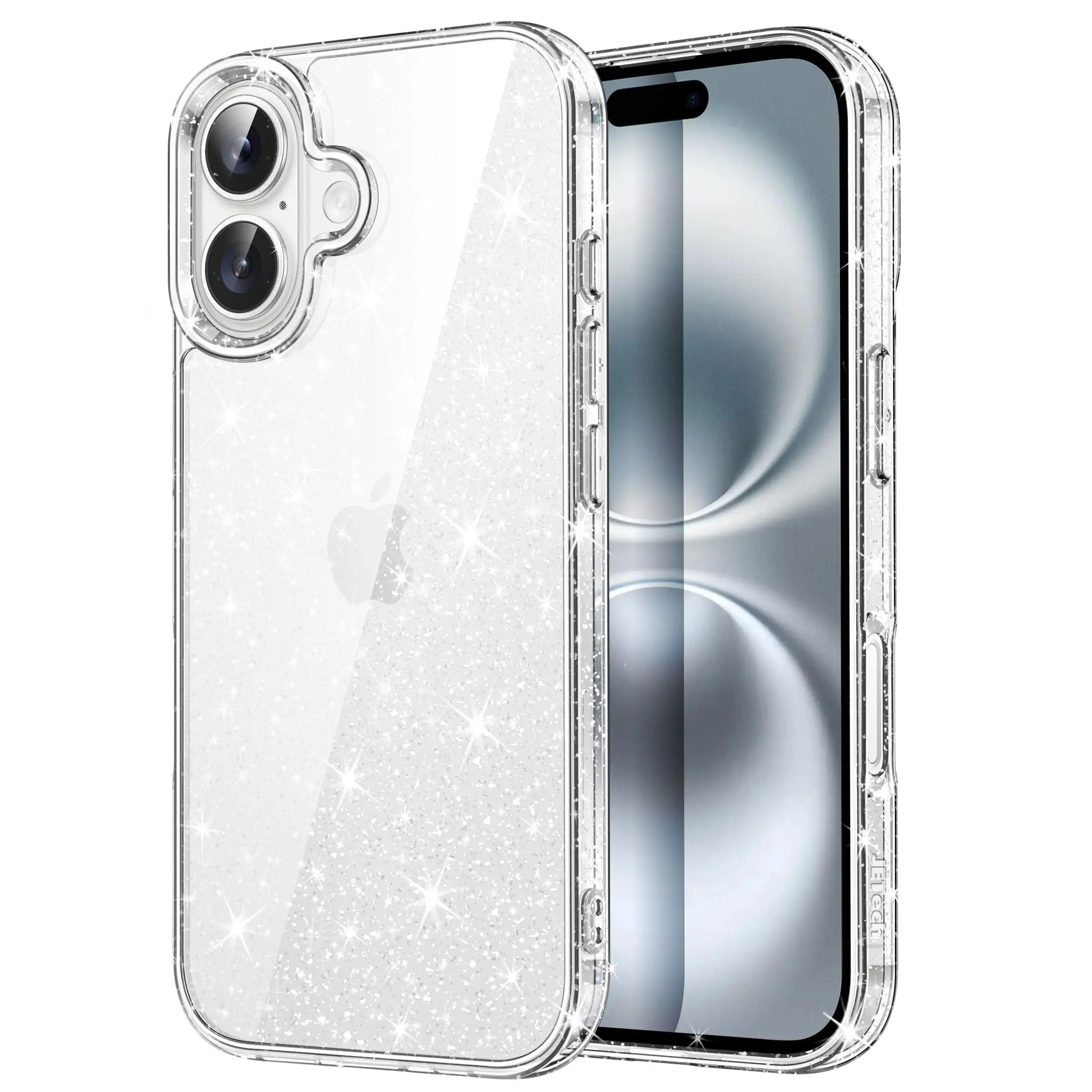 JETech Glitter Case for iPhone 16 Series, Bling Sparkle Shockproof Phone Bumper Cover, Cute Sparkly for Women and Girls