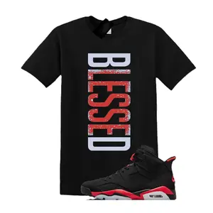 Shirt To Match AJ 6 Infrared Salesman Sneaker, 6 Infrared Salesman Shirt, Black Red Outfit, Fashion Clothes, Stylish Unisex Shirt, Men Top