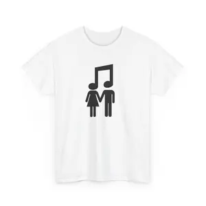 [100% Cotton] Music Connects People Unisex Heavy Cotton Tee, Music Lover Gift, Musical Shirt, Music Apparel, Concert Tee, Artist Tee T-Shirt For Men And Women
