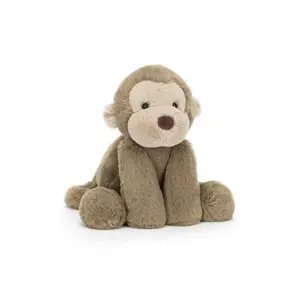 Cute Smudge Monkey Plush Toy Soft Cotton Zoo Gift for Children's Playmate Huggable Adorable Ideal for Play Cozy Companion