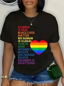 100% Cotton LGBT Pride Flag Rainbow Ally Lesbian Bisexual Transgender T-Shirt