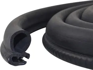 Automotive Door Weather Stripping 25Ft Car Door Rubber Edge Trim Seal Strip Gasket with Side Car Door Seal for Car Bus Camper Boat RV Truck Doors
