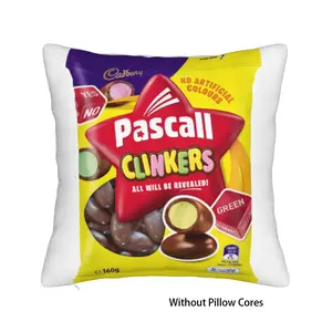 1 piece cadbury clinkers throw pillow cover Decorative Pillowcases for Cozy Living Room and Bedroom Soft Machine Washable Without Pillow Cores Home Textile