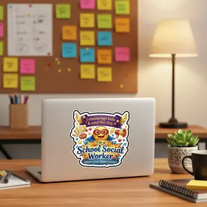 I'm a School Social Worker – What's Your Superpower? 🦸‍♀️ Die-Cut Vinyl Sticker