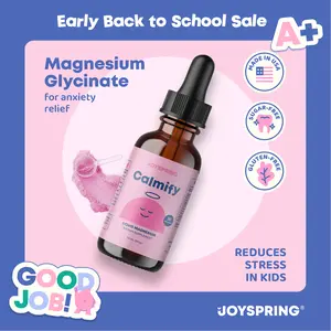 JoySpring Magnesium Citrate & Glycinate Liquid – Sugar & Gluten-Free Supplement with L-Theanine & Chamomile