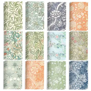 Vintage Floral Notebook Set, 12pcs Assorted Colors Mini Journal, Elegant Thank You Gifts for Employees, Women, Party Favors & Office Appreciation