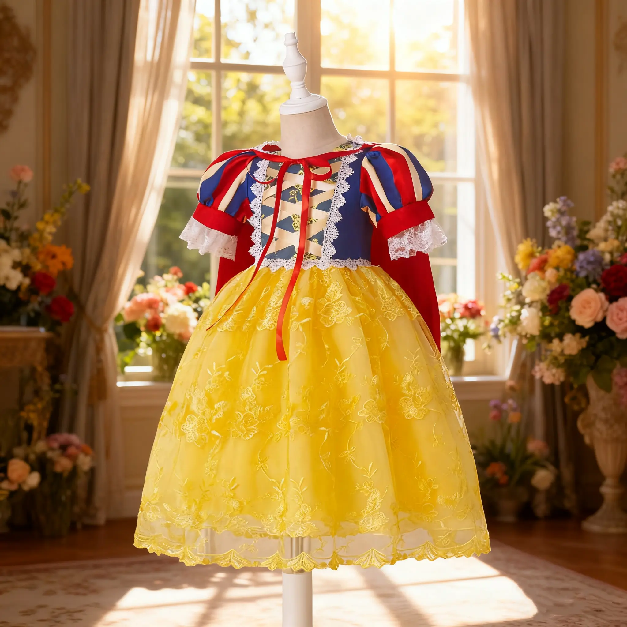 Girls' Princess Fairy Tale Formal Dress - 102 Adele Cosplay Costume, 6-9m, 100/18-24m, 110/2-3y, 63cm, for Birthday Party, Fancy Performance, Princess Fairy Tale Formal Dresses