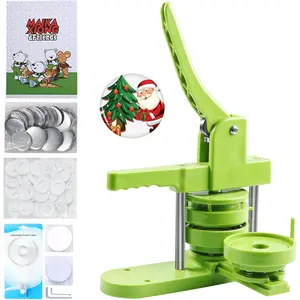 Button Maker Machine 75mm (3 in) Installation-Free, DIY Button Pin Maker Machine, Button Badge Press Machine with Free 100 Sets Button Maker Supplies & Pictures & Circle & Book