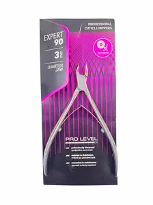 Staleks Pro Expert Cuticle Nipper 90 3 mm Half Jaw Precision Steel Tool with Straight Cutting Edges & Durable Double Spring for Manicure