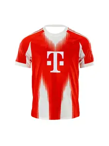 2025-26 Bayern Munich home kit, youth and children's sportswear, training jerseys, breathable unisex T-shirts, spring, autumn, summer and winter styles, adult men's tops, Stylish Jersey, Workout Top