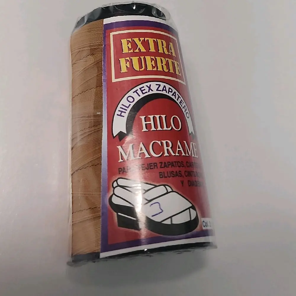 Gold color  Hilo Tex Zapatero #3 Extra Fuerte Hilo Macrame for Crafting and Beads  Projects
