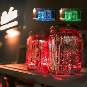 Solar Lantern Lights Outdoor 2 Pack,20 LED Solar Mercury Glass Mason Jar  Lights  for Tree, Table, Yard, Garden, Patio, Holiday Party Outdoor Decor, Color Changing