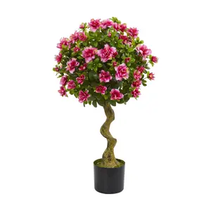 3' Azalea Artificial Topiary Tree by Nearly Natural 3' Azalea Artificial Topiary Tree by Nearly Natural
