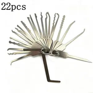 22-Piece Multi-Functional Mini Pry Bar Set, Stainless Steel Tools with Key Ring, Essential DIY & Home Repair Kit, Durable & Portable Design