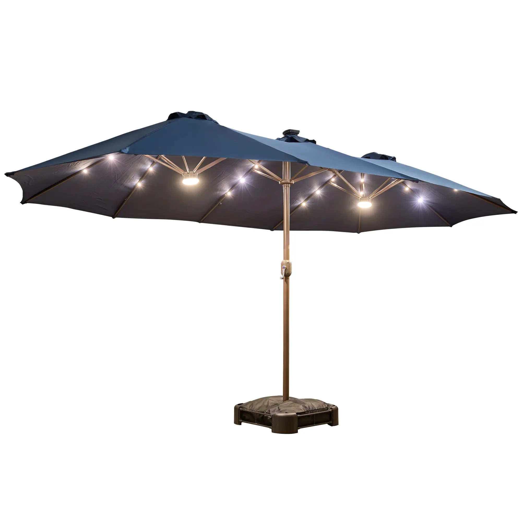 Navy Blue With Solar Warm Lights