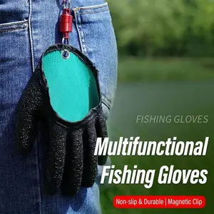 Magnetic Fishing Gloves, Professional Quick-Dry Anti-Slip Grip Gloves, Ideal for Fishing Operations, Durable and Comfortable Design