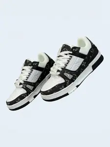 Classic Floral Patchwork Board Shoes, Thick Sole Couple Sports Shoes, Stylish and Comfortable, Perfect for Daily Wear