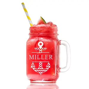 Personalized Mason Jar Glass, Nautical Mason Glass, Split Monogram Mason glass, Personalized Mason Jar Christmas Gift, Engraved Mason Glass
