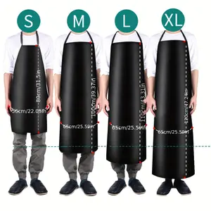 Leather Apron - Adjustable Oil & Stain Resistant Halter Apron for Men & Women - Waterproof & Oil-Proof, Suitable for Kitchen, Garden, Workshop & Art