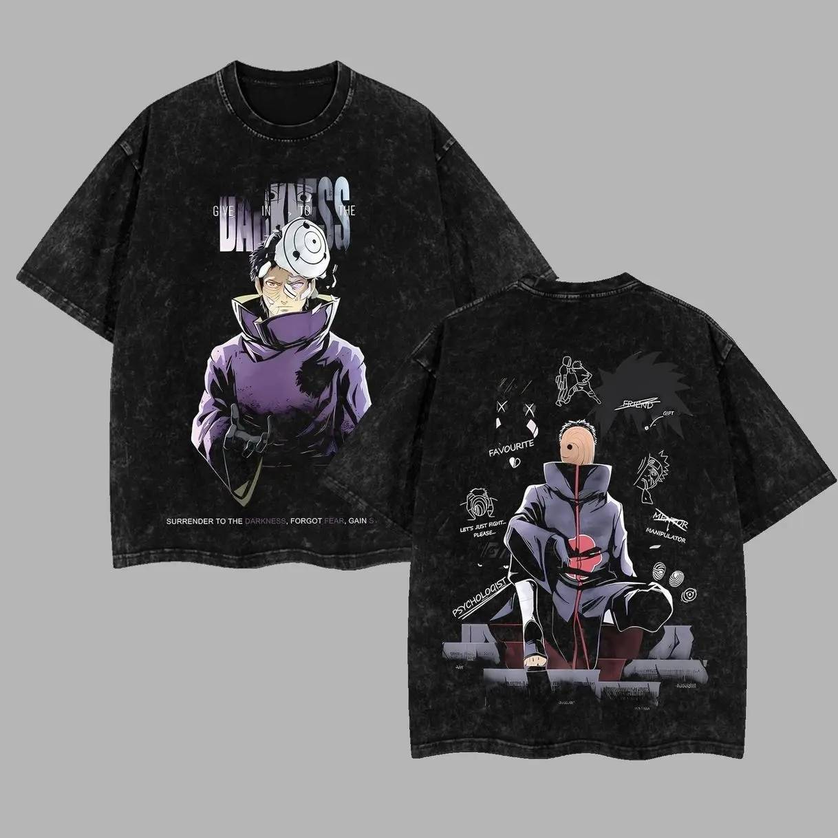 Obito Uchiha Naruto Anime Retro Unisex Acid Washed T-Shirt, Hoodie, Naruto 2026 Oversized Unisex Anime Merch, Soft Cotton Streetwear Clothes, Unisex Manga Apparel, Gift for Anime Fans IHP