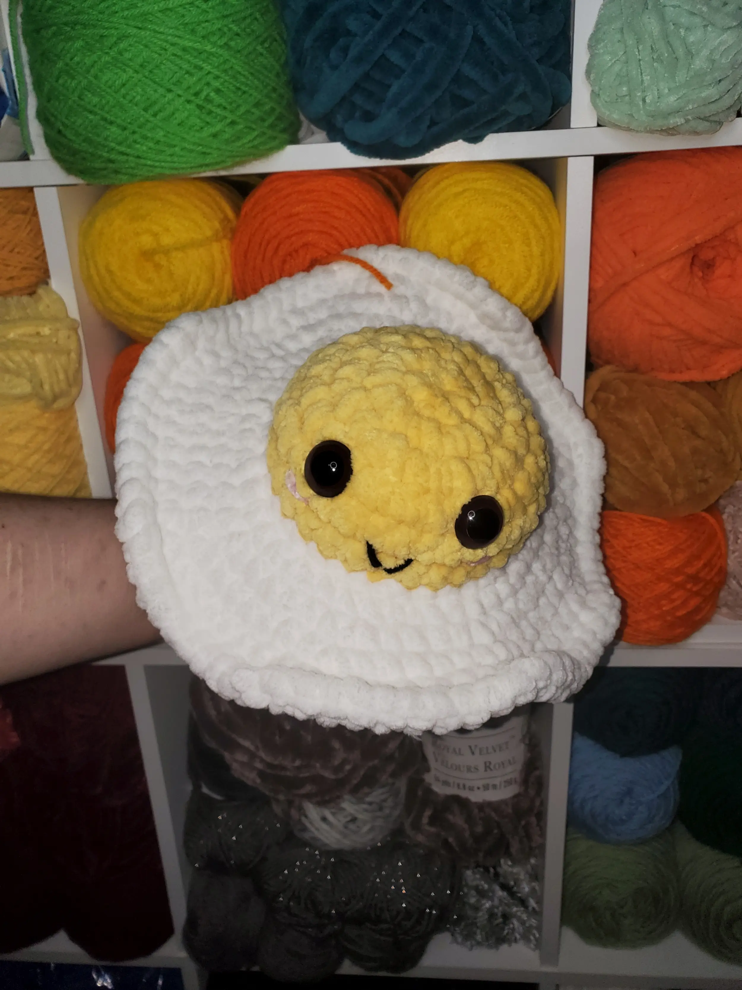 Fried Egg Plushie, Crochet Egg Plushie, Crochet Food, Food Plushie, Foodie, Sunny Side Up Egg
